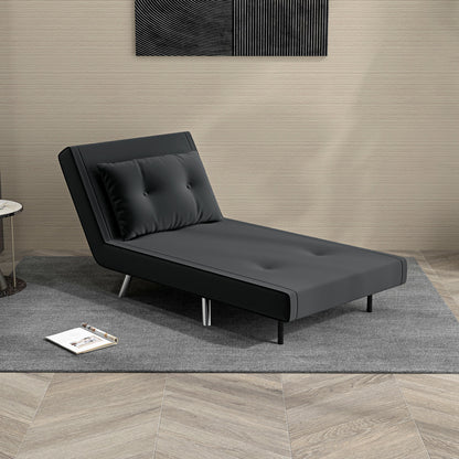 Armchair, Folding Chair with Bed Function, Single Sofa with Cushion, Guest Bed, Upholstered Sofa with Velvet Look, for Living Room, Bedroom, Blue, 77 X 88 X 83 Cm