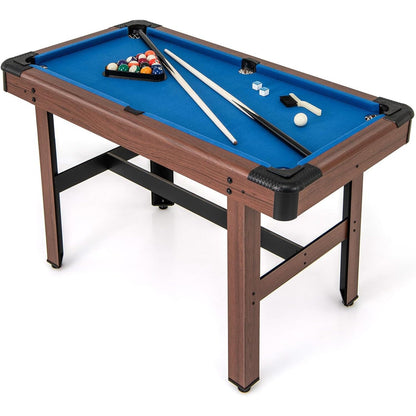Pooltafel Houten Poolbiljart – Biljarttafel – Speeltafel – Billiardtabel – Compacte Poolset – Velours Speeloppervlak – Verstelbare Poten