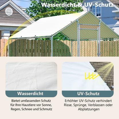 Kippenhok – Kippenren – Buitenren – Dierenren – Pluimveeverblijf – 2x2 Meter – Gegalvaniseerd Stalen Frame – Waterdichte PE Hoes