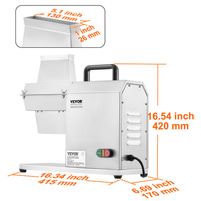 Elektrische Vleesvermalser – Vleesmolen – Vleesmalser – Vleesmepper – Malser – Roestvrij Staal – 450W Krachtige Motor – Inclusief Vleestang & Reinigingsborstel