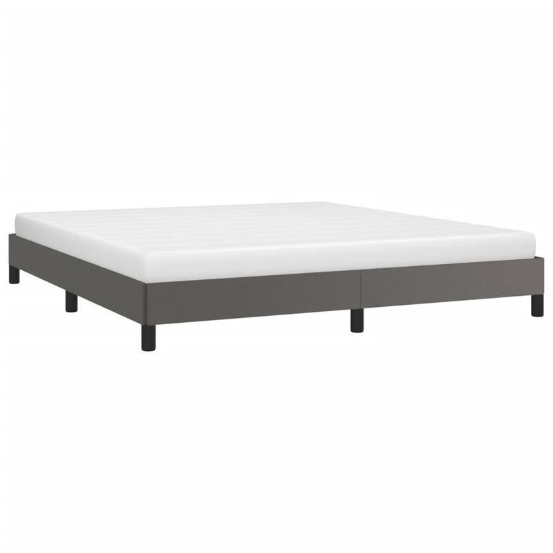 Modern Bed Frame - Heavy-Duty Platform Bed with Removable Headboard, Easy Assembly, Sturdy Wooden Construction, Space-Saving Design for Small Rooms - Ideal for Apartments, Dorms, Studios - Neutral Gray Bedroom Furniture, Dorm