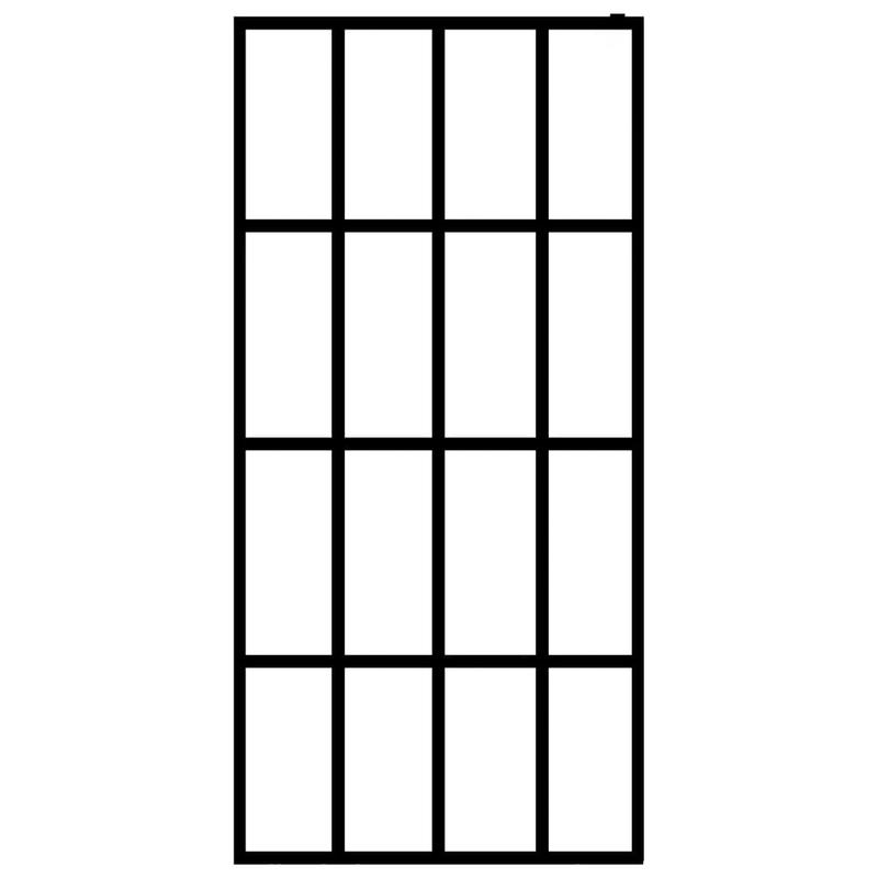 Douchewand – Doucheafscheiding – Douchewand Glas – Douchewand Veiligheidsglas – Douchewand Transparant – 5 mm Gehard Glas – Aluminium Frame Met Ondersteuningsstang 90x195 cm