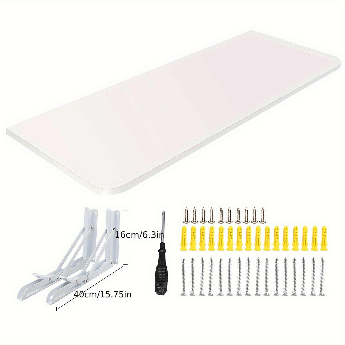 Klaptafel – Vouwtafel – Opklaptafel – Wandtafel – Muurtafel – Ruimtebesparend – MDF Wit 80x50 cm