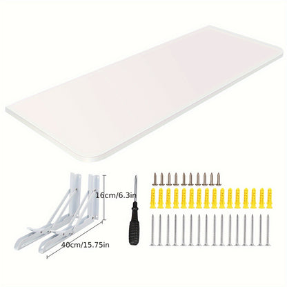 Klaptafel – Vouwtafel – Opklaptafel – Wandtafel – Muurtafel – Ruimtebesparend – MDF Wit 80x50 cm