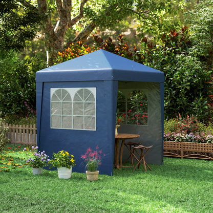 Tuinpaviljoen – Partytent – Tuintent – Paviljoen – Prieel – 2x2 m – Verstelbare Hoogte – Waterafstotend Staal & Oxford Doek – Donkerblauw