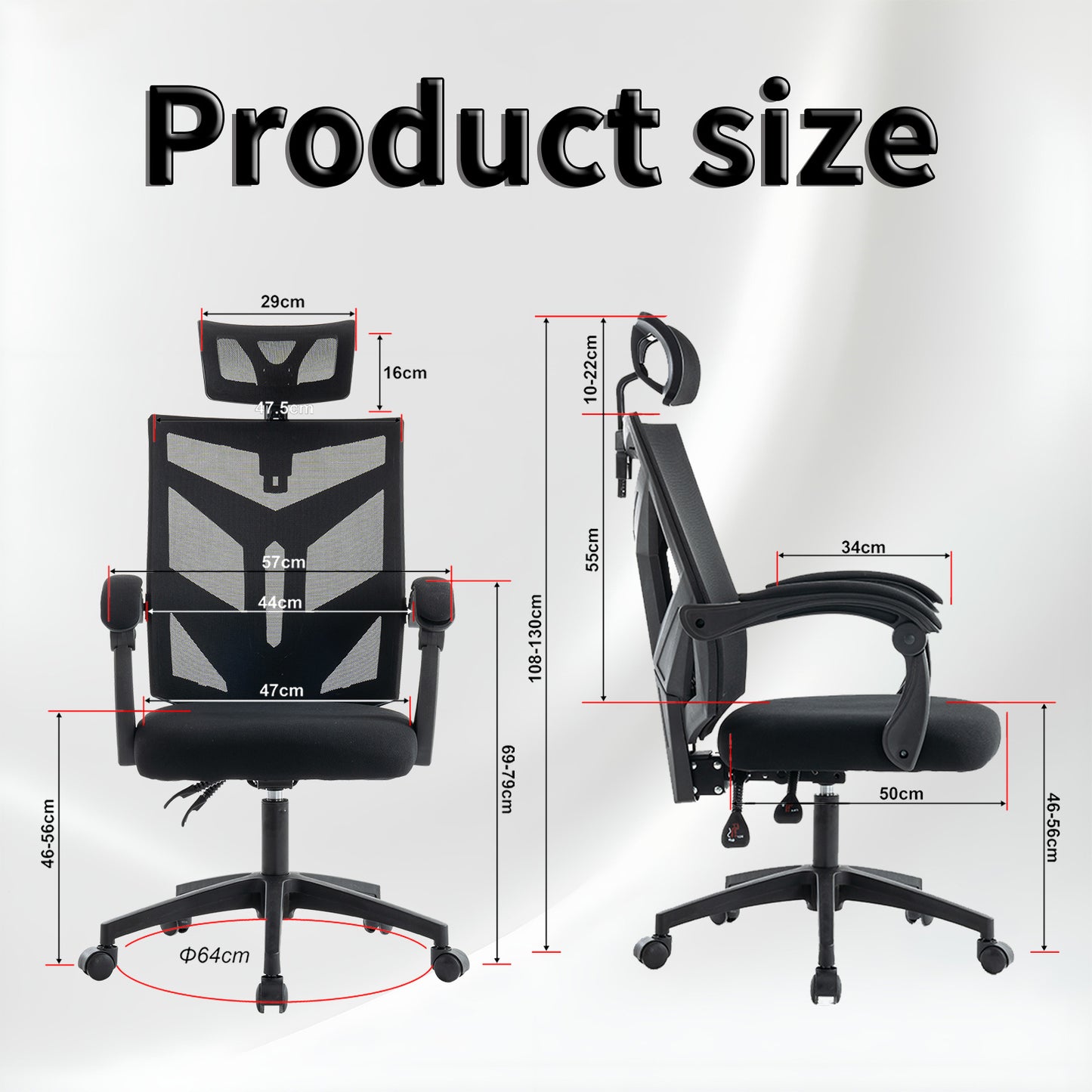 Gaming Chair – Gamerstoel – Zwart Rood – Bureaustoel – Racing Stoel – Ergonomisch Ontwerp – Verstelbare Voetsteun & Lendensteun