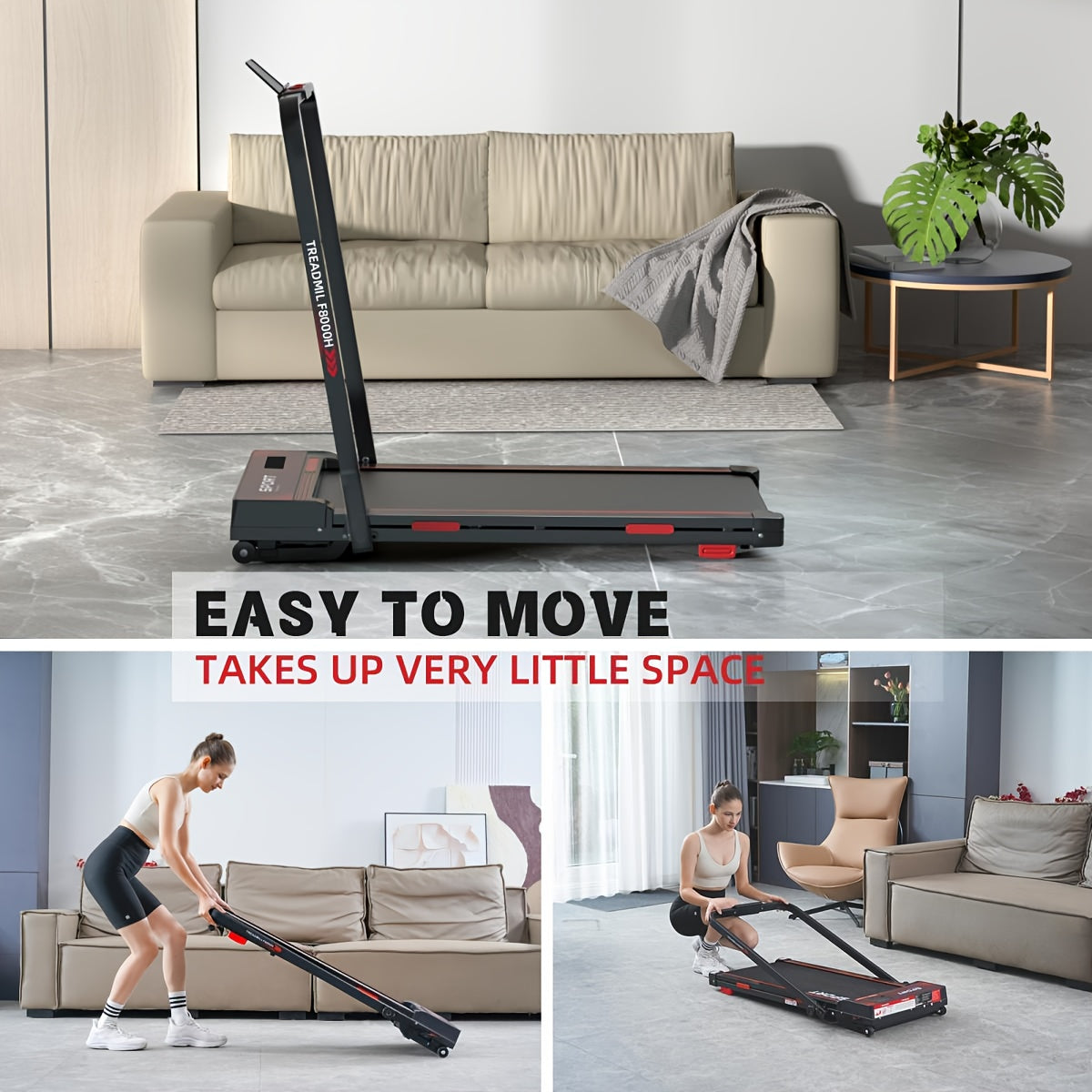 Loopband – Treadmill – Hardloopband – Fitnessapparaat – Elektrische Loopband – Opvouwbaar Design – Verstelbare Hellingshoek 10° – Snelheid 1-12 km/h – Draagkracht 100 kg – LED Display – Slimme Afstandsbediening