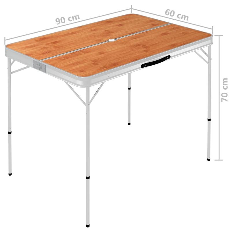 Campingtafel – Inklapbare Tafel – Kampeertafel - Picknick Tafel – Tafel Met Bankjes – Lichtgewicht Aluminium – Compact Opvouwbaar