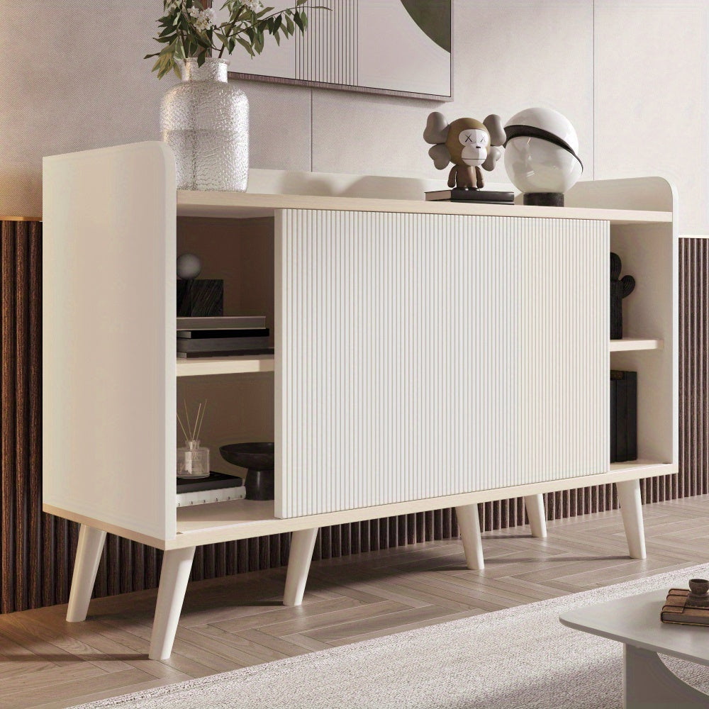 Dressoir – Ladekast – Opbergkast – Buffetkast – Kast – Modern – MDF Materiaal – 117,5 cm – Wit Houtlook