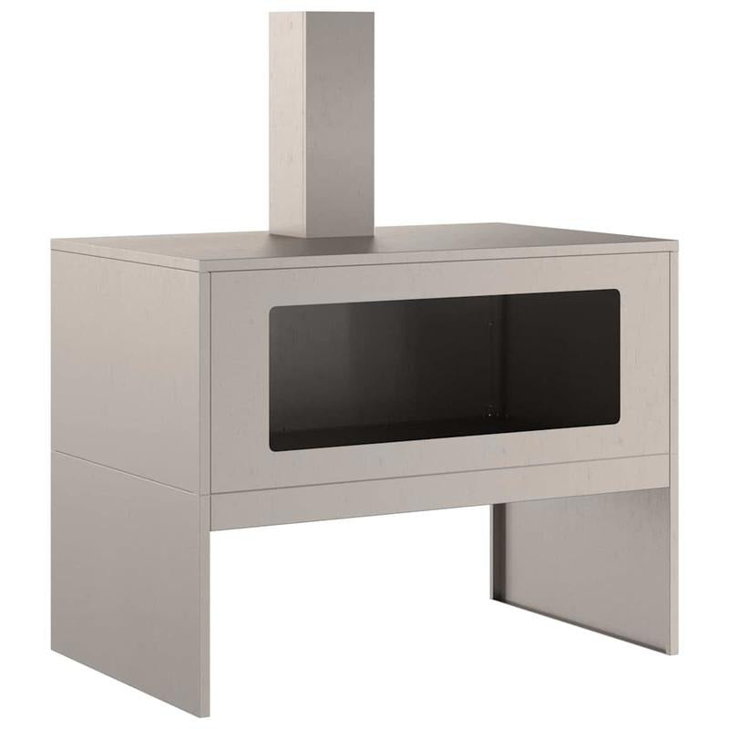 Grote Buitenhaard – Vuurkorf – Tuinhaard – Terrashaard – Houtkachel – Metaal – Poedercoating Marron – 80x50x96 cm – Geschikt Voor Buitengebruik – Voor Gezellige Samenkomsten