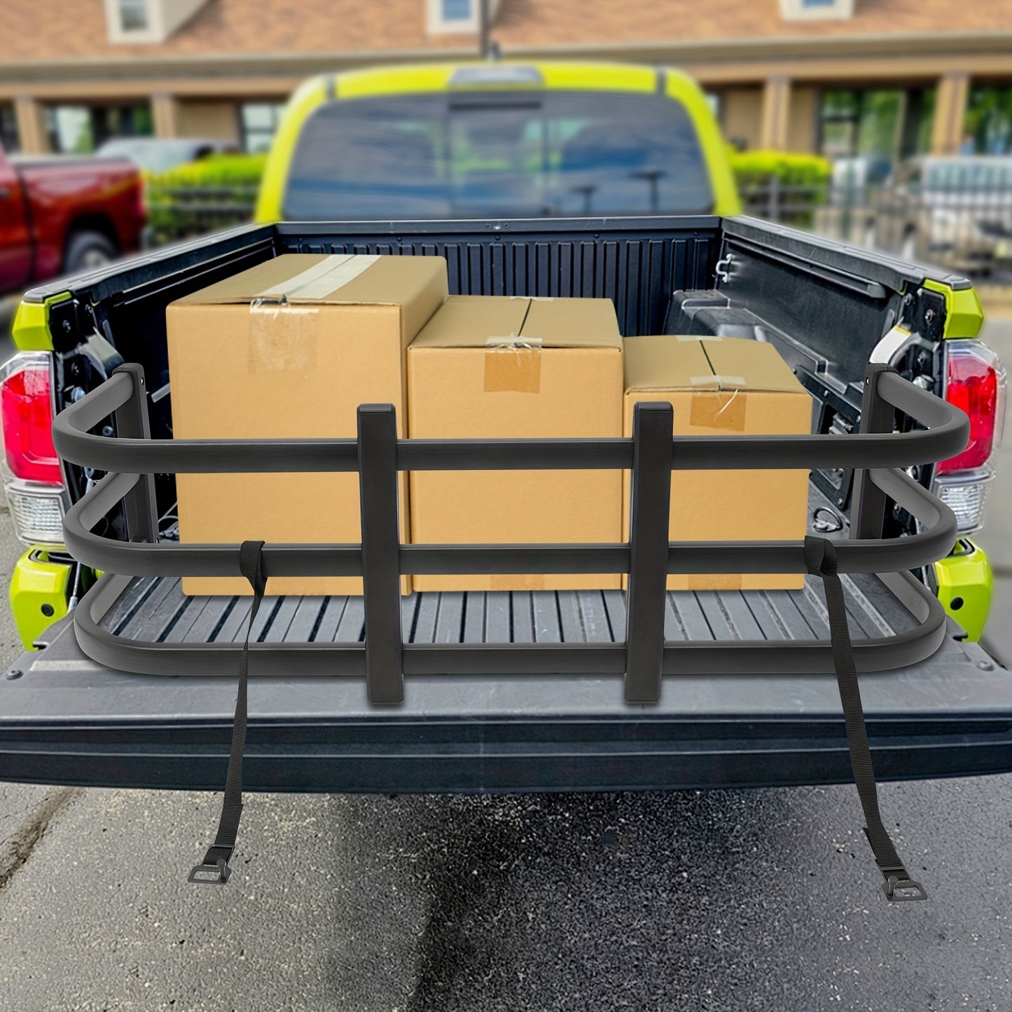 Truck Bed Extender – Truck Laadbak Verlengstuk – Pick-up Bed Verlenger – Laadruimte Verlenging – Cargo Extender Zwart – Verstelbare Lengte 122-155 cm – Duurzame Aluminium Bouw