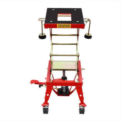 Hydraulische Motorlift – Motorfiets Lifter – Motor Platform Lift – Motor Lift Stand – Motorfiets Elevator – 158 KG Draagvermogen – Verstelbare Hoogte 30-80 cm – Rood