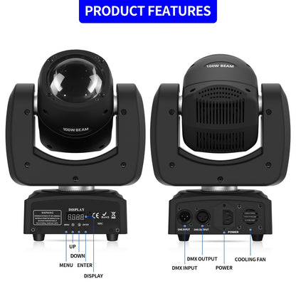 150W RGBW Moving Head – LED Verlichting – DJ Licht – Podium Spot – Club Effect – Krachtige RGBW LED – 540° Pan & 270° Tilt