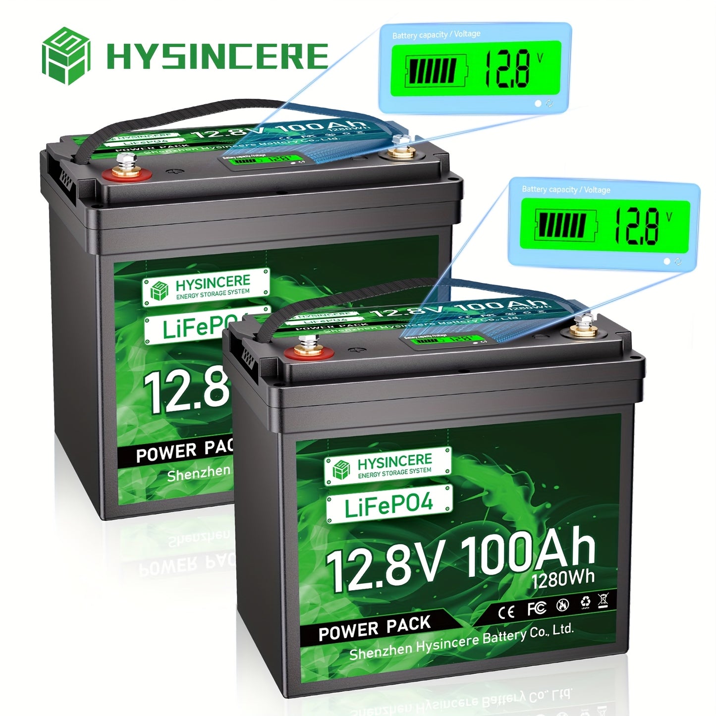 LiFePO4 Accu – Lithium Accu – Camper Accu – Zonne-energie Accu – Boot Accu – 12.8V 100Ah – 100A BMS Bescherming – Lichtgewicht & Duurzaam