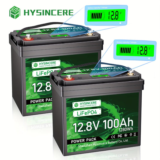 LiFePO4 Accu – Lithium Accu – Camper Accu – Zonne-energie Accu – Boot Accu – 12.8V 100Ah – 100A BMS Bescherming – Lichtgewicht & Duurzaam
