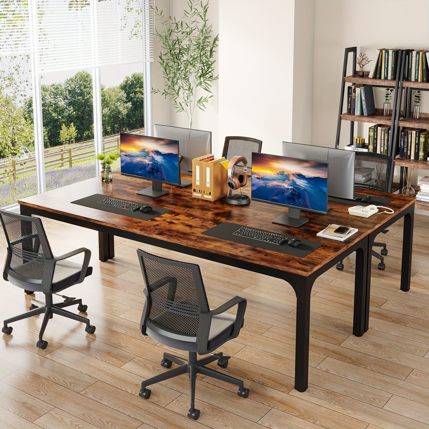 Extra Lange Eettafel – Tafel – Lunchtafel – Eetkamertafel – Dining Table – Bruin – 199,9 cm Lang – Massief Hout Met Uitbreidbaar Blad