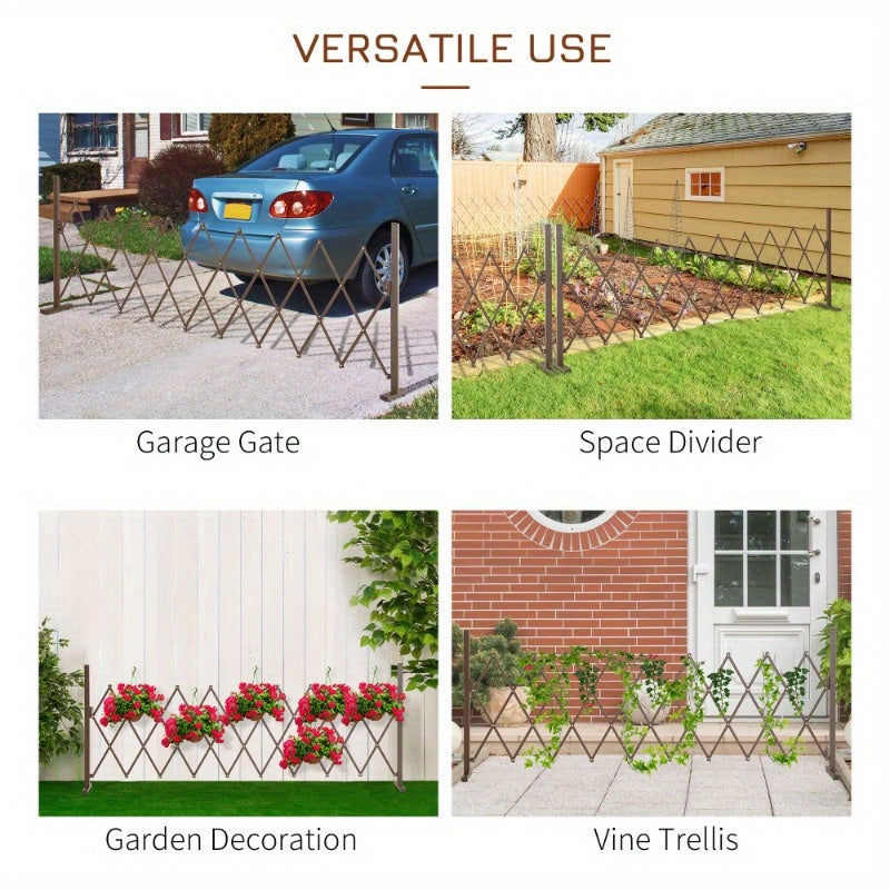 Verstelbare Hekkenbarrière – Tuinafscheiding – Veiligheidshek – Uitbreidbaar Hek – Balkonhek – Aluminium Frame – Verstelbare Breedte 35-300 cm – Hoogte 103,5 cm