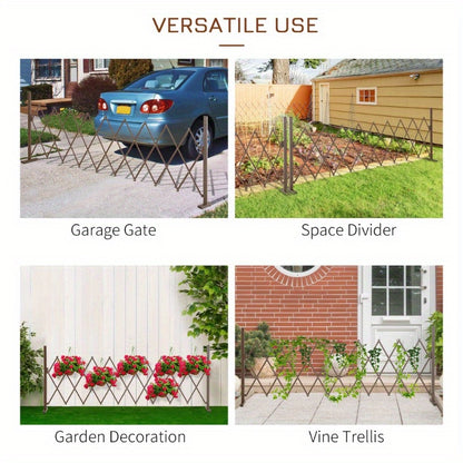 Verstelbare Hekkenbarrière – Tuinafscheiding – Veiligheidshek – Uitbreidbaar Hek – Balkonhek – Aluminium Frame – Verstelbare Breedte 35-300 cm – Hoogte 103,5 cm