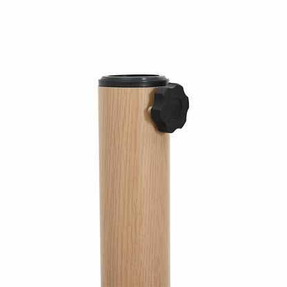Parasolvastzetter – Parasolvoet – Parasolhouder – Parasolstandaard – Parasolpen – Licht Houtdesign – 45x45x31,5 cm – Weerbestendig & Met Remmen - Bruin