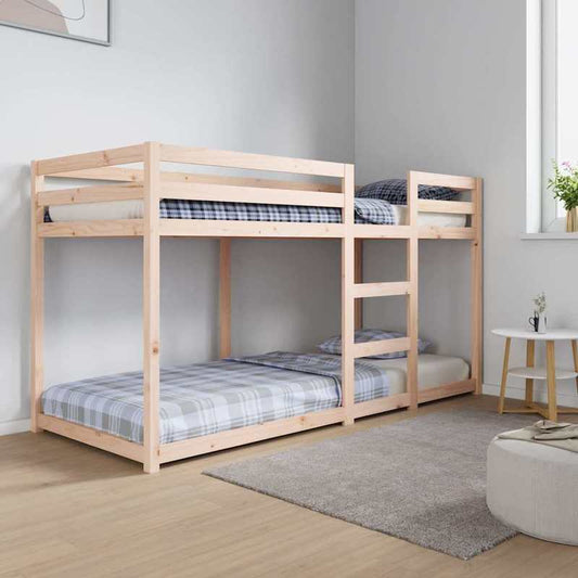 Houten Stapelbed – Hoogslaper – Kinderbed – Etagenbed – Bunkbed – Verstelbare Hoogte 5-Standen – 80x200 cm – Vouwbaar – Zonder Metaal – Lichtgewicht en Ruimtebesparend
