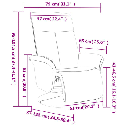 Fauteuil – Relaxfauteuil – Verstelbare Stoel – Zithoekstoel – Donkergrijze Fauteuil – Traploos Verstelbare Rugleuning – 360° Draaibaar