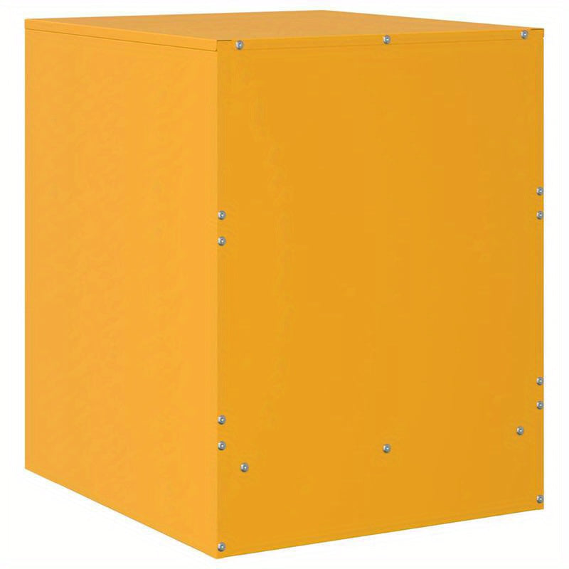Nightstands 2pcs 34.5X39X44 Cm Steel Yellow