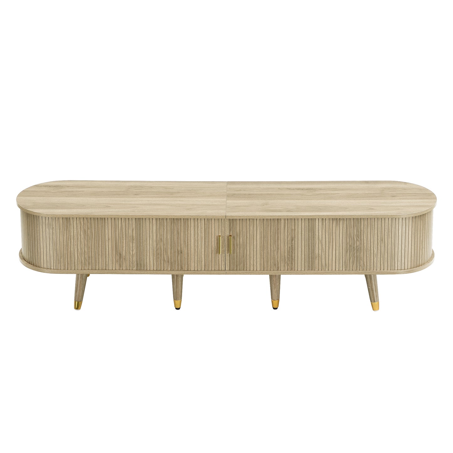 TV-Meubel – TV-Kast – TV-Standaard – Media-Meubel – TV-Dressoir – Rieten Schuifdeur – 175 CM Breed – Mdf Materialen