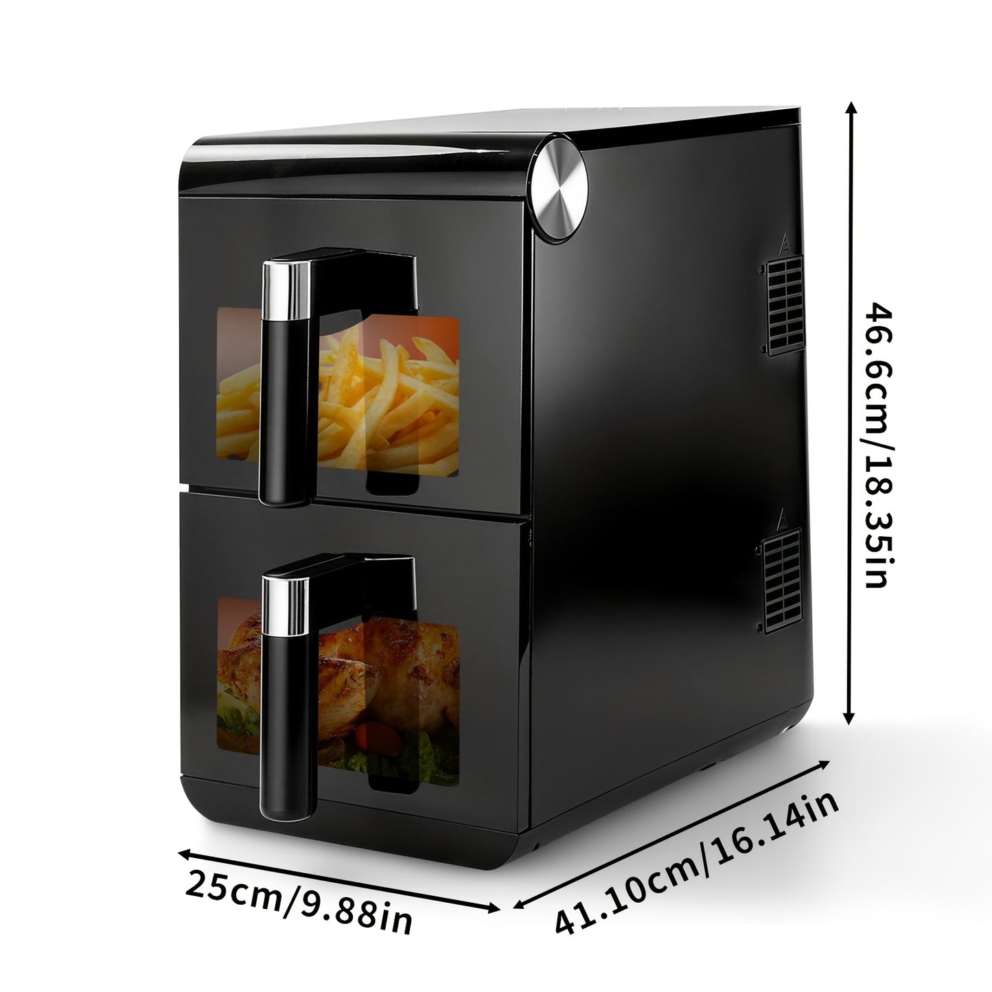 16L Large-Capacity Air Fryer | Two-Tier Design for Simultaneous Cooking of Different Foods, Iron and Plastic Construction, 220V-240V, 2800W, Citybee Brand