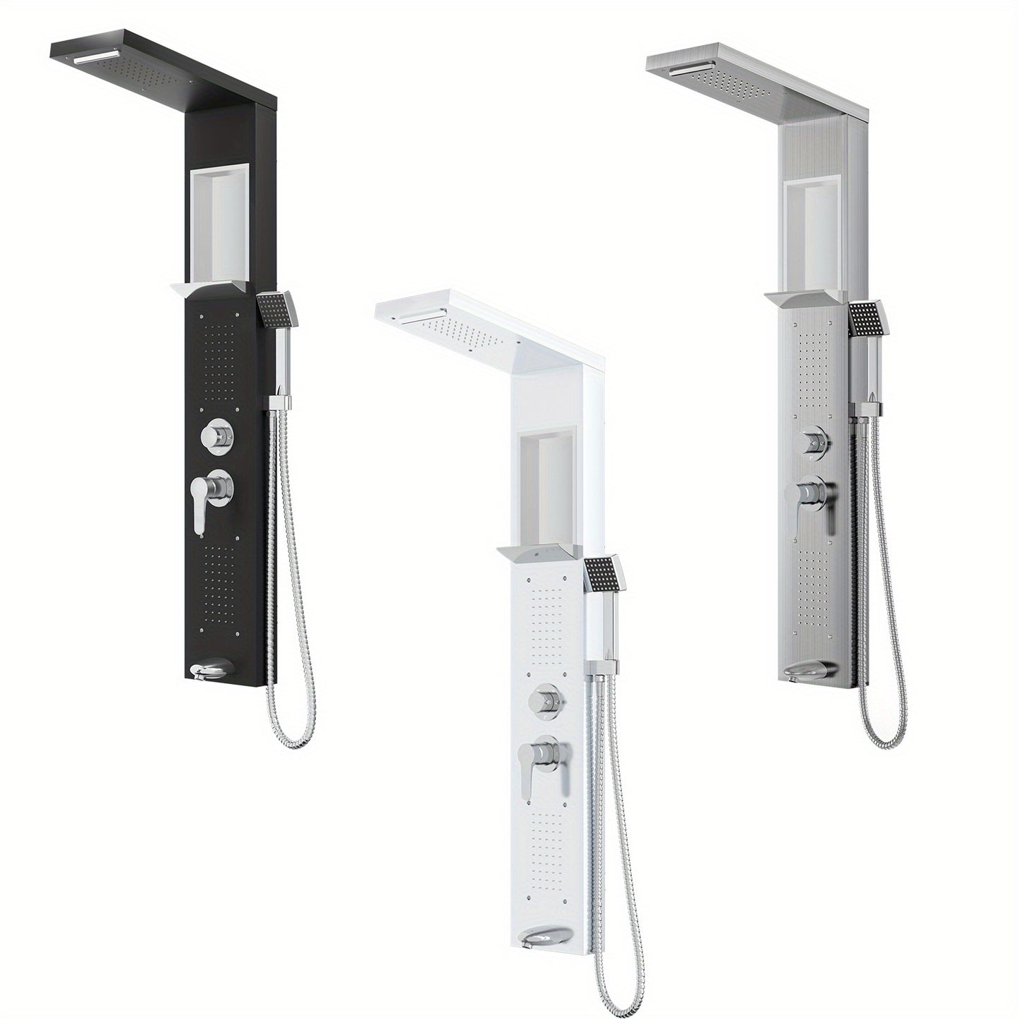 Shower Panel, Shower Set, Stainless Steel Shower System, Wall Mounted Shower Panel With Hand Shower