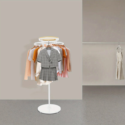 Kledingrek – Garderoberek – Kledingstandaard – Dressboy – Kapstok – 360° Draaibaar – Hoogwaardig Metaal Wit – 60 cm Breed – 140 cm Hoogte – Verstelbare Voetkussentjes