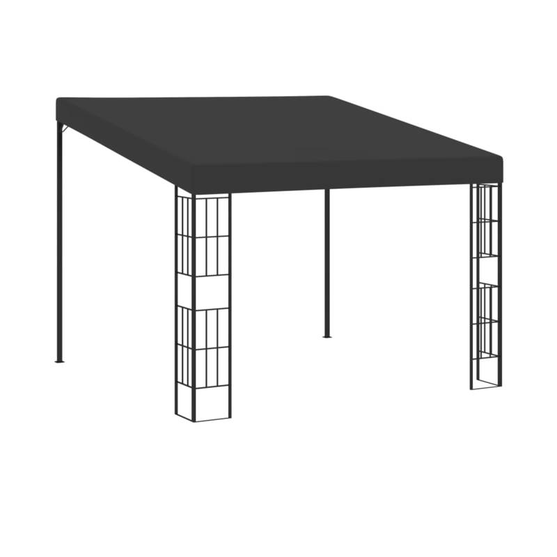 Tuinhuisje – Tuinschuur – Buitenverblijf – Pergola – Tuinkamer – Wandpaviljoen 3x3m Antraciet – Weerbestendig Materiaal – Duurzame Zonwering