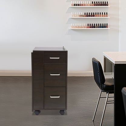 Opvouwbare Manicure Tafel – Nageltafel – Nagelwerkplek – Beauty Tafel – Schoonheidstafel – Met 3 Lades – Zwenkwieltjes Met Rem – Zwart