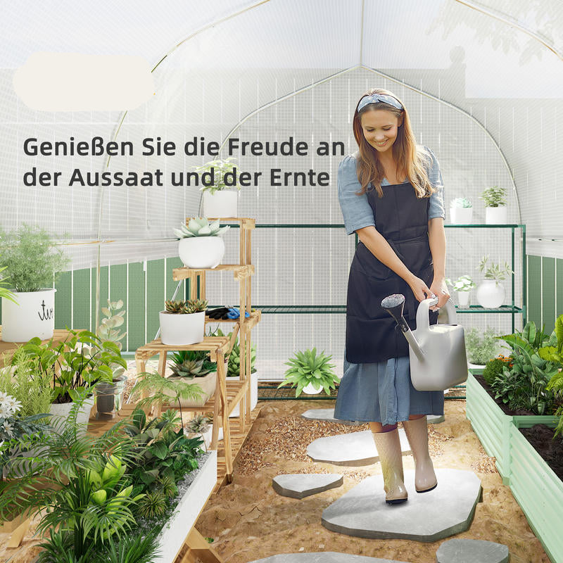 Heavy Duty Kas – Plantenkas – Serre – Tuinkas – Buitenkas – Metalen Frame – Rolluik Zijwanden – Weerbestendig – Ruime Indeling