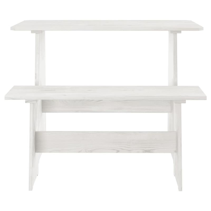 Eettafel – Houten Tafel – Grenen Tafel – Eetkamertafel – Keukentafel – Massief Grenenhout – Compact Formaat – Witte Kleur