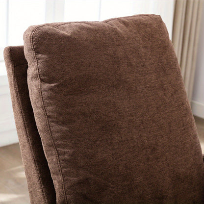 Schommelstoel – Relaxstoel – Fauteuil – Loungestoel – Accentstoel – Mid-Century Modern Design – Hoog Gewatteerd Rugkussen – Koffiebruin Met Memory Foam