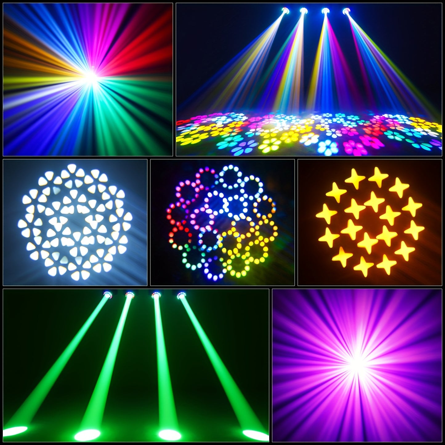 Moving Head Licht – LED Stage Spot – DJ Verlichting – RGBW Beam Lamp – Prism Gobo Effect – 270W RGBW LED – DMX512 Met Geluidsactivatie