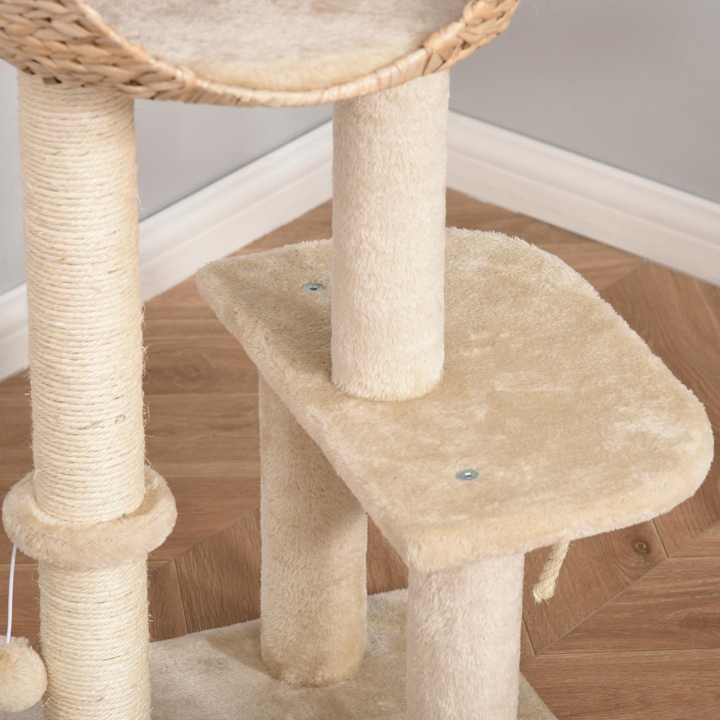 Kattenkrabpaal – Krabpaal – Krabmeubel – Kattenpaal – Kattenbed – Compact 100 cm – Duurzaam Sisalmateriaal