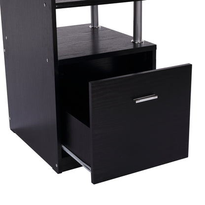Computerbureau – Werkplek – Bureaustoel – Study Desk – Thuiswerkkantoor – Compact 152x60x88 cm – Stevig MDF en Metaal