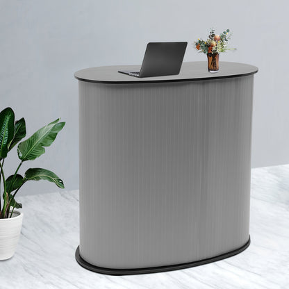 Vouwbalie – Receptiebalie – Balie – Toonbank – Front Desk – Lichtgewicht en Opvouwbaar – Stevig Kunststof en Hout – 90x40x90 cm – Waterbestendig
