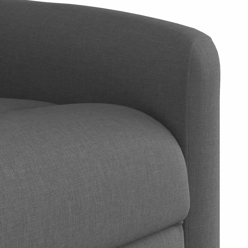 Massagestoel Verstelbaar – Relaxstoel – Luxe Massagestoel – Stoffen Stoel – Donkergrijs – 6-Punts Vibratiemassage – Handmatig Verstelbaar Tot 135°