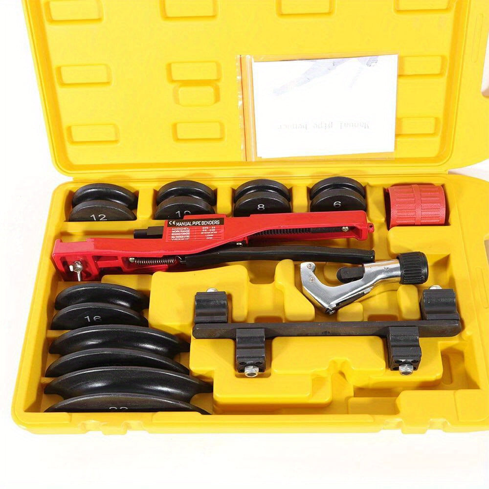 Goodslinesshop Pipe Bender 6-22mm Pipe Bending Machine Manual Bending Machine 1/4 Inch - 7/8 Inch Pipe Bender Tool Set [High-Quality Shop Now!], DIY Plumbing, Plumbing Tools, Compact Design, Sturdy Construction, Reliable Craf
