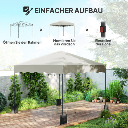 Partytent – Paviljoen – Feesttent – Tuinent – Vouwtent – 3x3 Meter – Waterdicht Oxford Stof Met UPF50+ UV-Bescherming