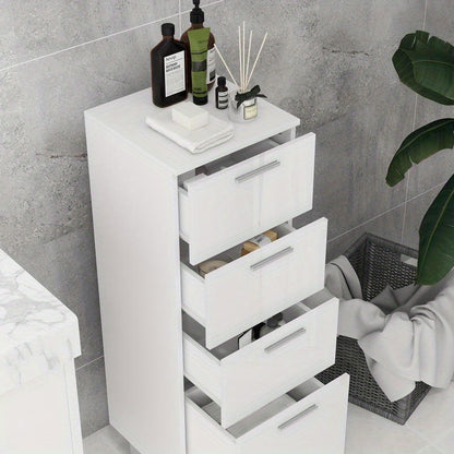 Badkamerkast – Opbergkast – Kast Met Laden – Badezimmerschrank – Toiletkast – Ruimtebesparend Ontwerp – Vochtbestendig Spaanplaat