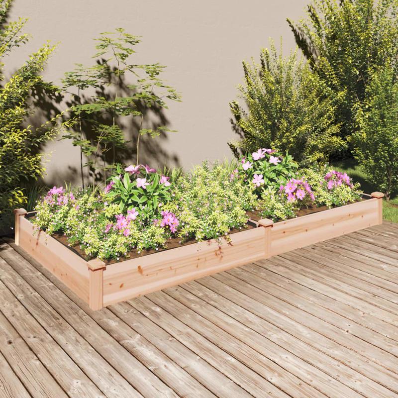 Easy to assemble Raised bed garden liner 240x120x25cm solid wood fir modern and simple backyard high-quality flower box kit