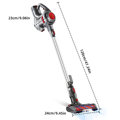 Wireless Vacuum Cleaner, 38000Pa Suction Power – 50 Minutes Runtime – 5-in-1 HEPA Filter System – 1.6L Large Dustbin – Pet-Friendly Anti-Tangle Brush – Suitable for Floors, Carpets, and Cars