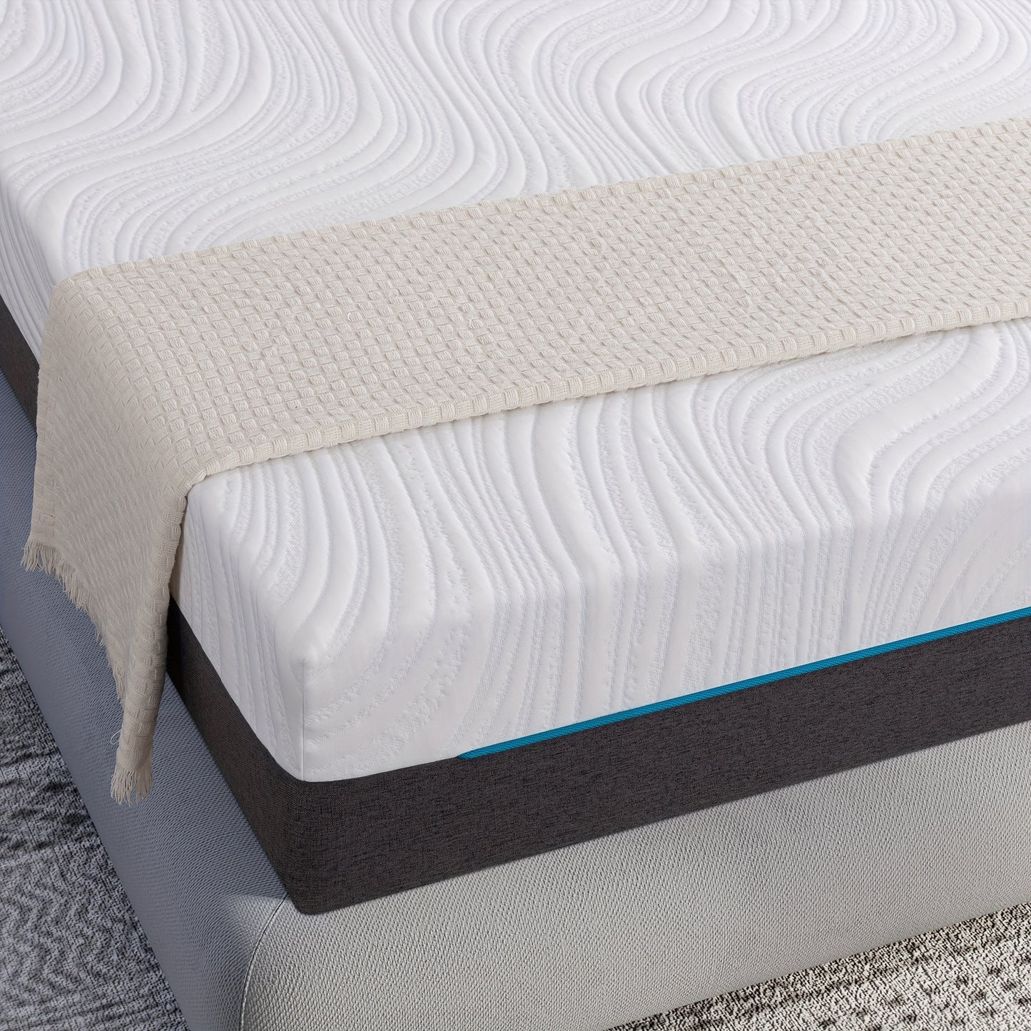 18/20cm 160x200cm Memory Foam Mattress | Soft Comfortable Fabric Medium Softness for Optimal Body Support & Comfortable Sleep, Polyester Cover, Hybrid Construction, Euro Top, Pocketed Coil, Twirest Brand