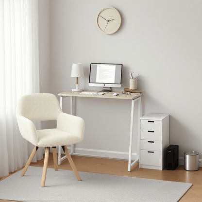 Opvouwbaar Bureau – Werkplek – Studieplek – Tafel – Schrijfplek – Scandinavisch Design – Eikenhout – Metalen Frame – Compact 41,5x80x74 cm