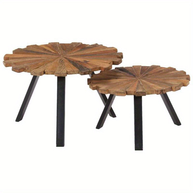 Coffee Tables 2pcs solid recycled wood