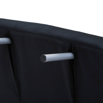 3-in-1 Slaapbank – Bedbank – Logeerbed – Fauteuil – Zitbank – Zwart – Ruimtelijk & Compact – Inclusief Comfortabel Kussen