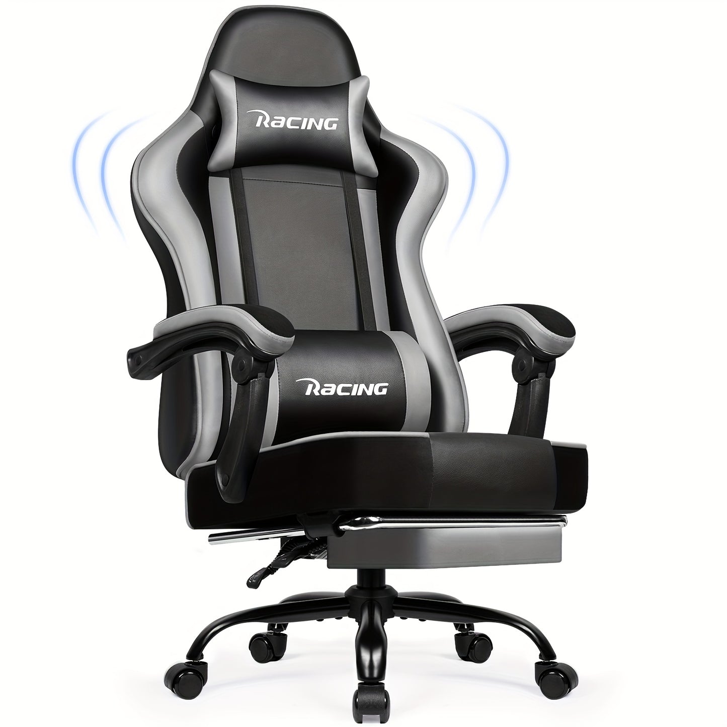 Gamingstoel – Gamestoel – Gaming Chair – Game Stoel – Bureaustoel – Ergonomisch – Verstelbare Lendensteun – Voetsteun – Draaibaar – Max. 150 kg